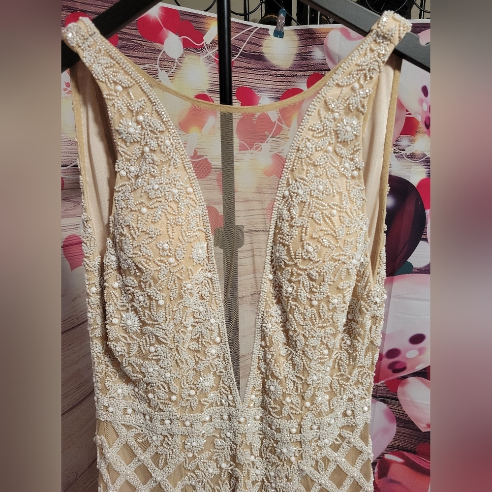 Scala Beige Backless Gown - Picture 3 of 11